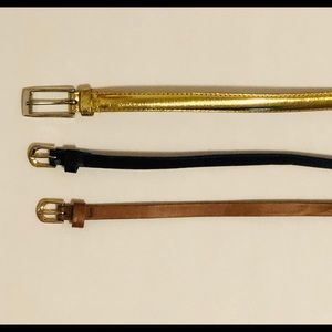 Black belt. Brown Belt. Gold Belt.